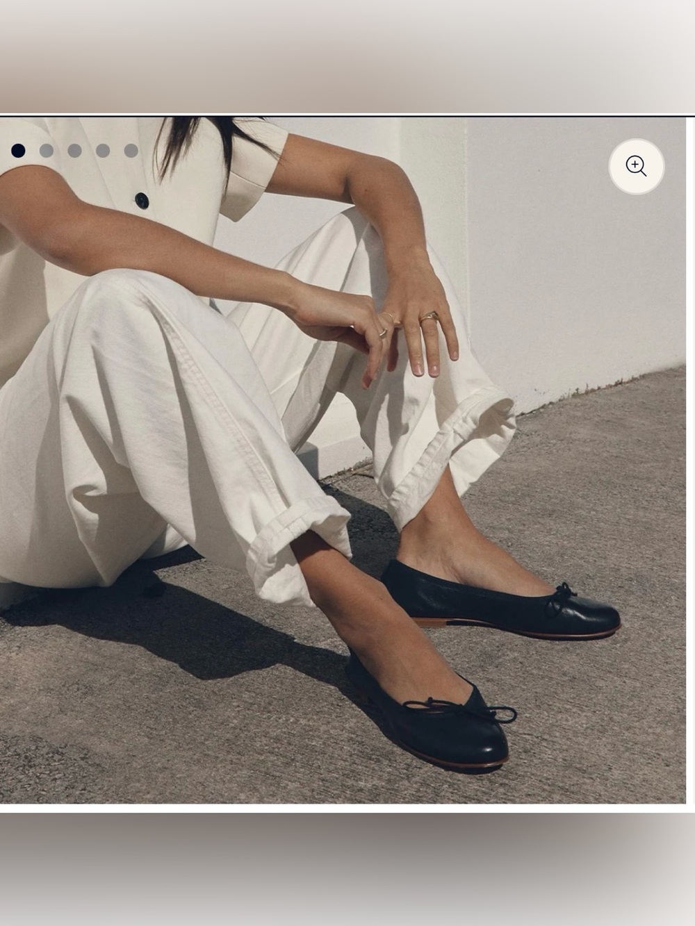 Margaux The Demi - Black Nappa Ballet Flats